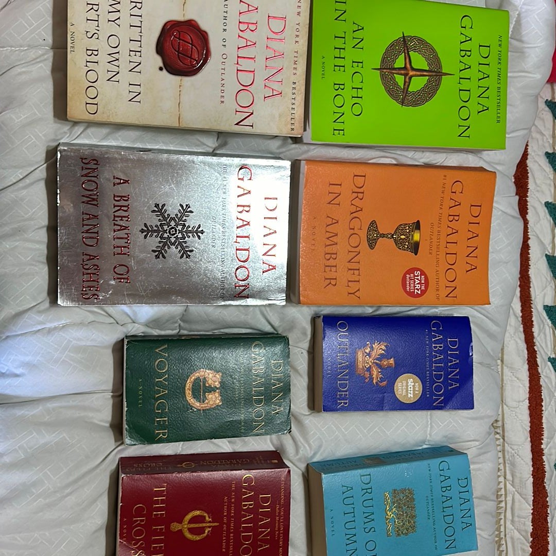 Diana gabaldon collection outlander series (books 1 to 8) dragonfly in  amber, voyager 8 books set