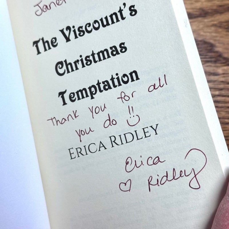 Signed Copy - First Edition - The Viscount's Christmas Temptation