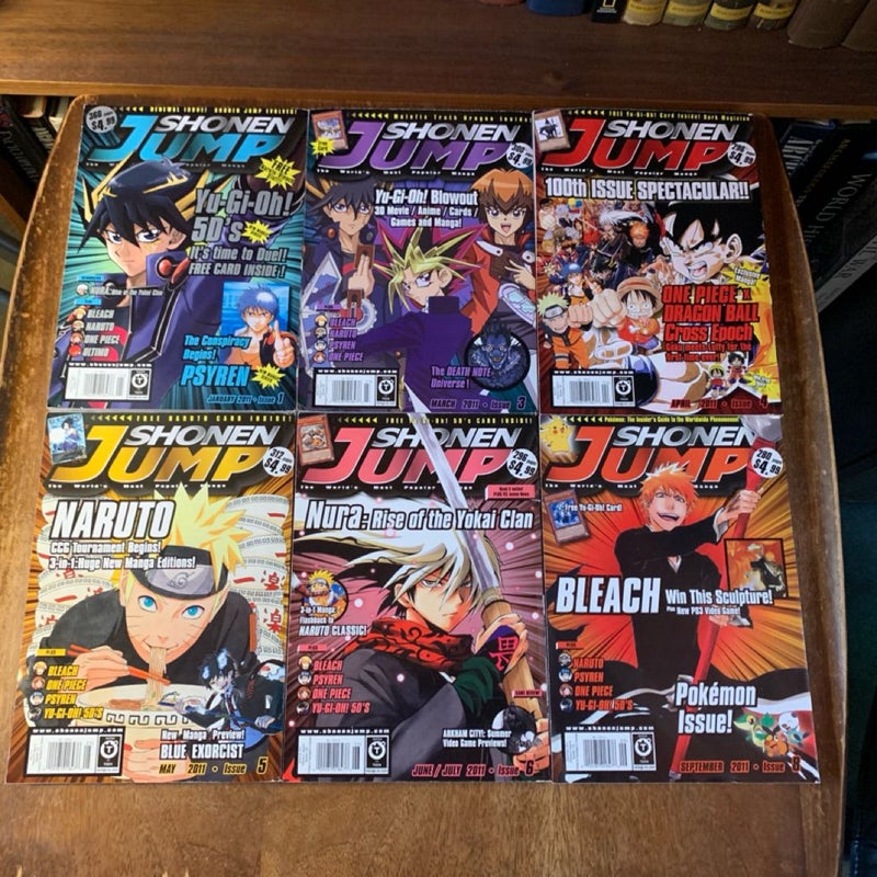 Shonen Jump Magazine 10 books: 2011 1-3, 4-6, 8-9, 2012 2-4: Featuring Naruto, Bleach, One Piece and more