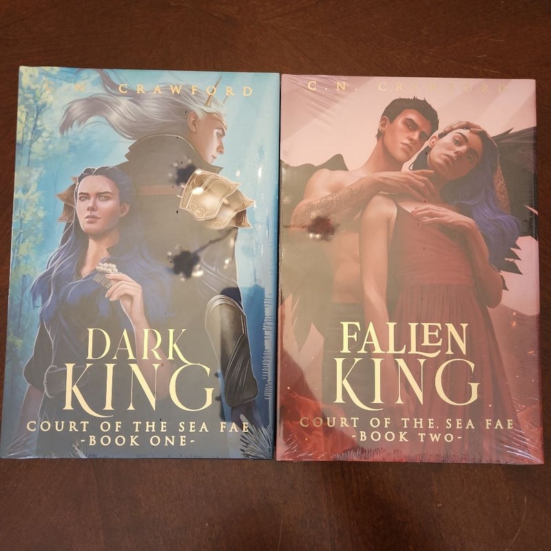 Dark King & Fallen King *SIGNED SPECIAL EDITIONS WITH STENCILED EDGES AND ART*
