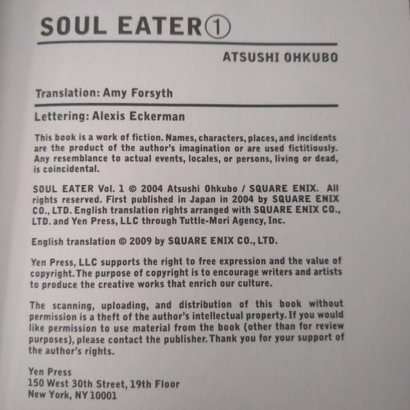 Soul Eater, Vol. 1