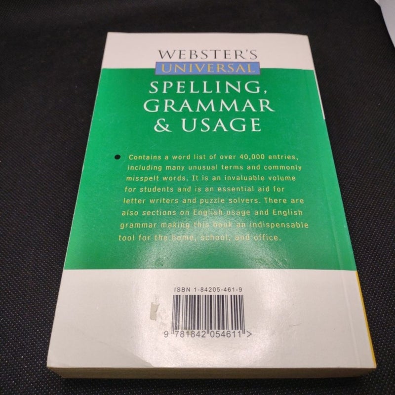 Webster's Universal Spelling Grammar and Usage