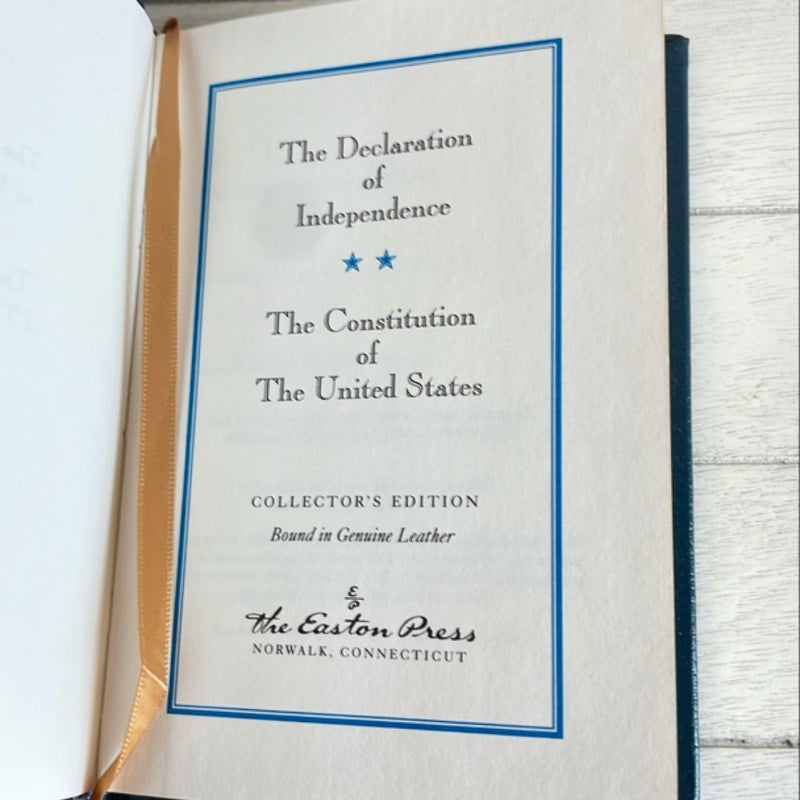 Declaration of Independence and Constitution of the United States