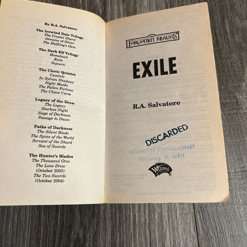 The Dark Elf Trilogy Book 2: Exile