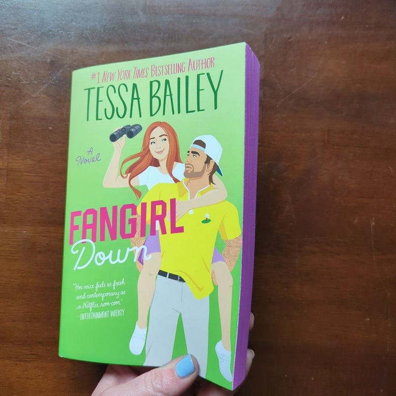Fangirl Down Signed and Personalized with Custom Sprayed Edges