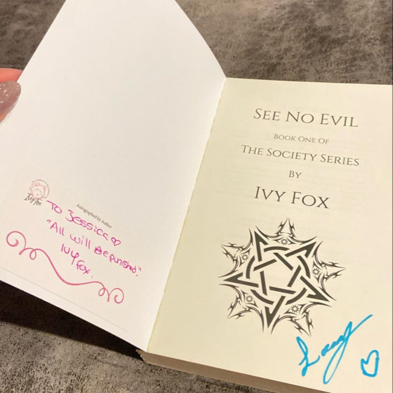 See No Evil - Signed Author Bookplate & Signed by Model