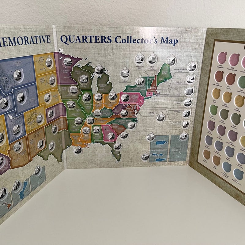 50 State Commemorative Quarters Collector’s Map