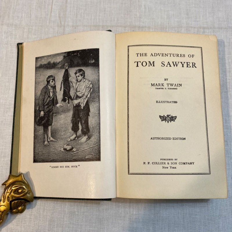 THE ADVENTURES OF TOM SAWYER by MARK  TWAIN COLLIER 1920 Authorized Edition