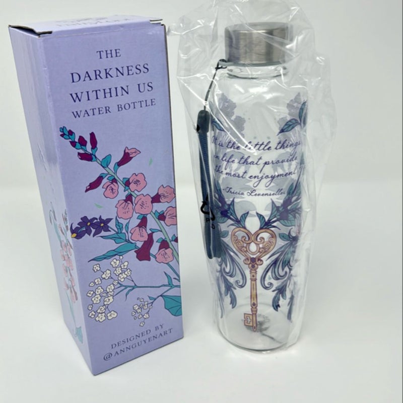 The darkness within us water bottle 