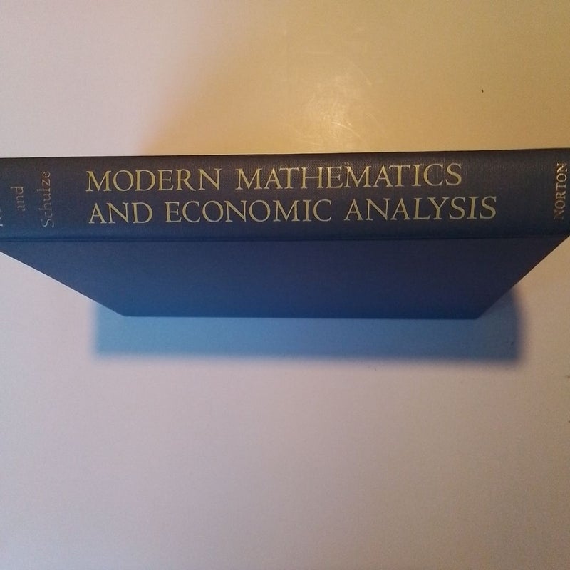 Modern Mathematics and Economic Analysis