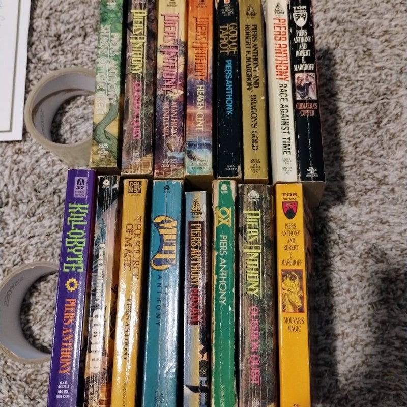 Vintage Piers Anthony Science Fiction Paperback Books Bundle x16