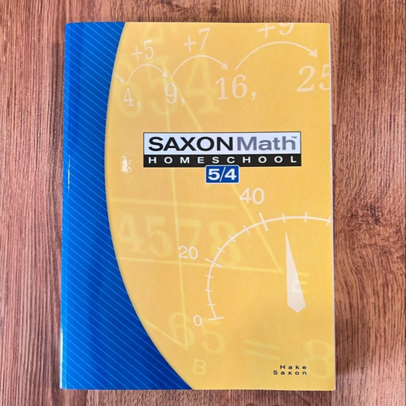 Saxon Math 5/4 Homeschool