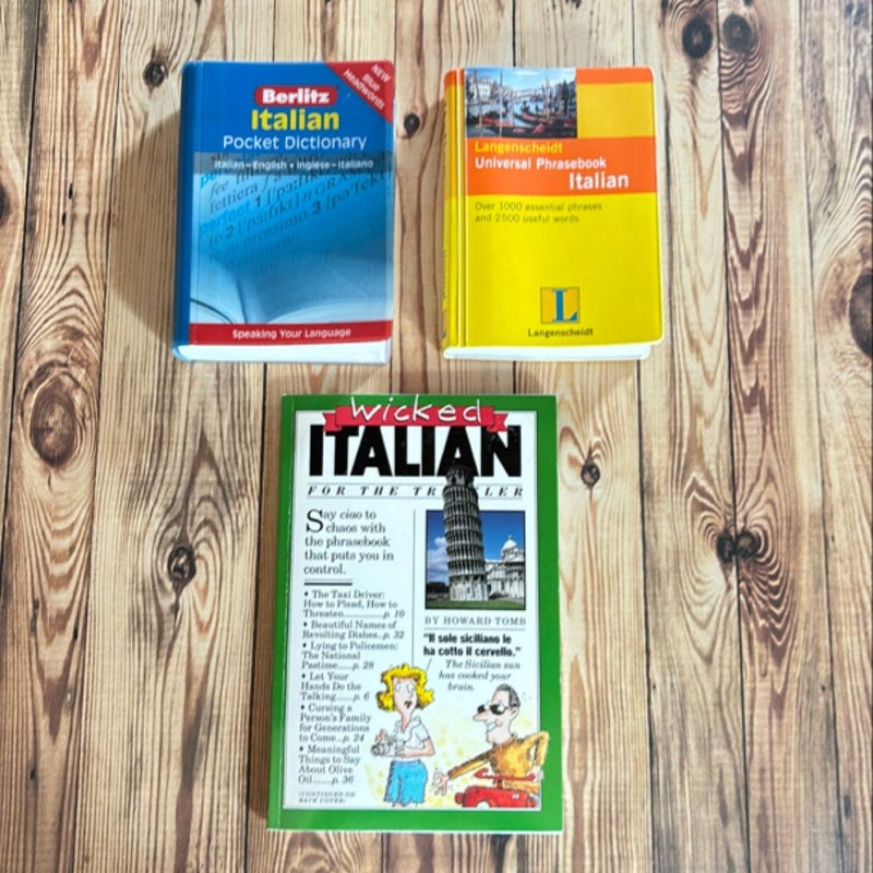 Bundle of Italian Dictionary/Phrasebooks
