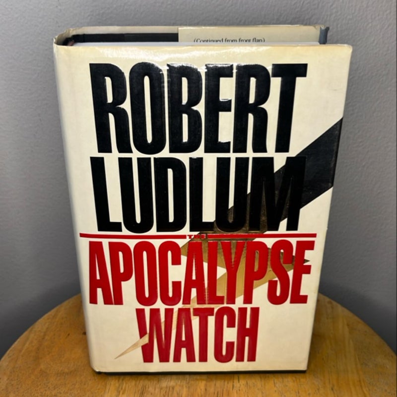 The Apocalypse Watch by Robert Ludlum – First Edition, Second Printing (1995, Bantam Hardcover)