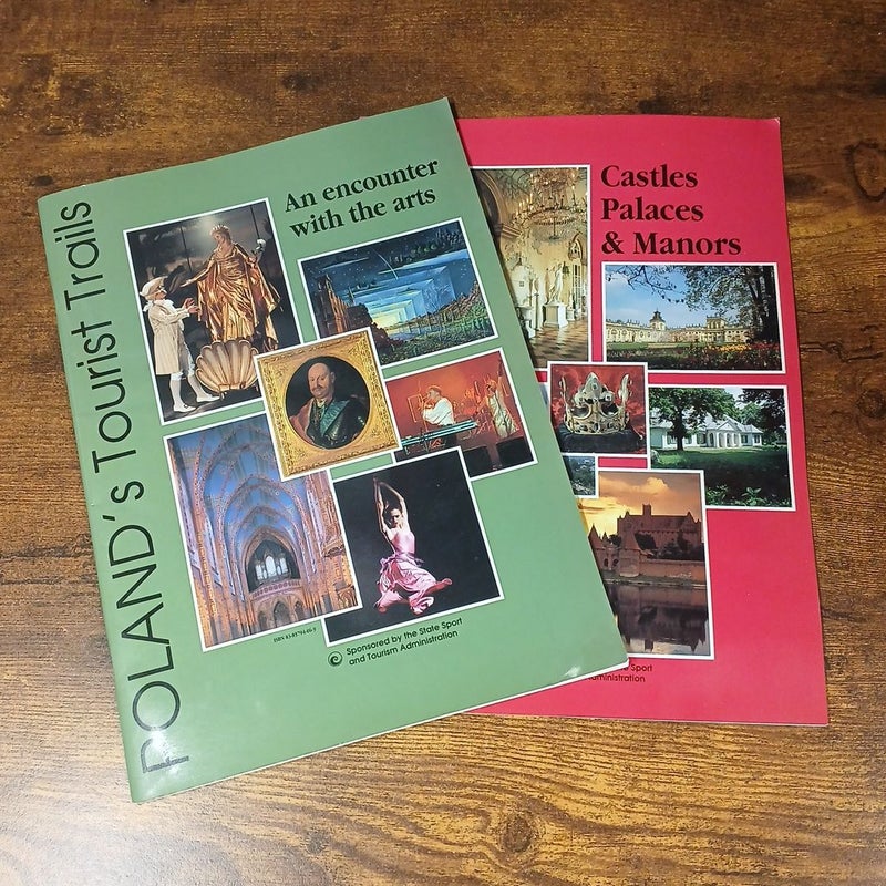 Lot of 2 Poland Tourist Guides, Arts, Castles, Palaces, & Manors