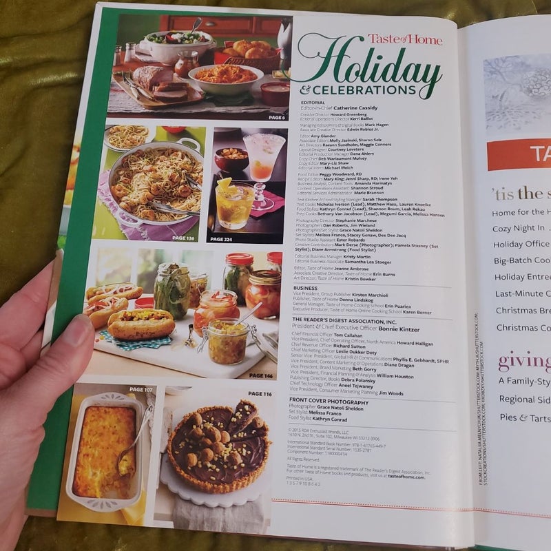 Holidays and Celebrations Cookbook 2015