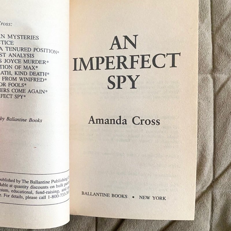 An Imperfect Spy  703