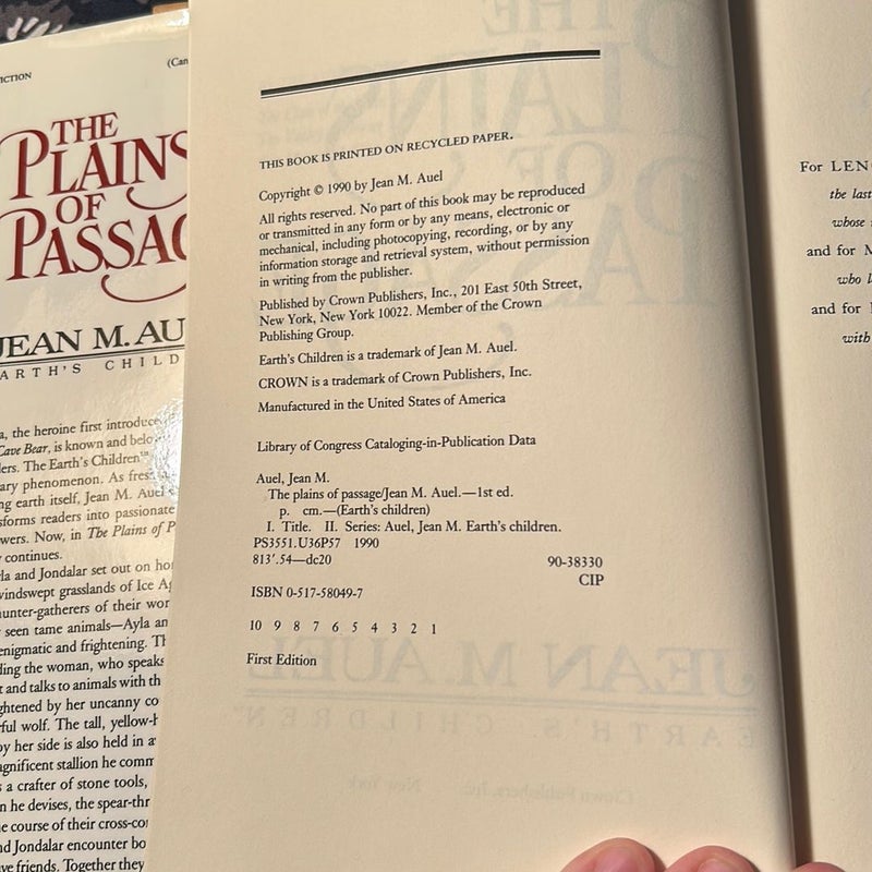 The Plains of Passage *1st Edition 1st Printing*