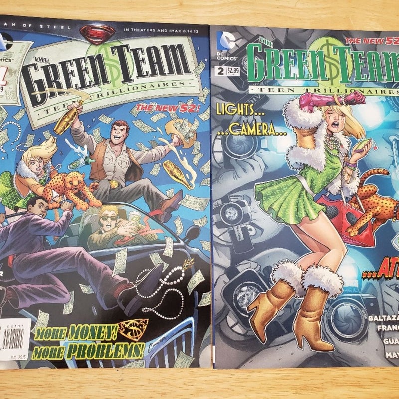 DC Comics The Green Team: Teen Trillionaires #1 #2