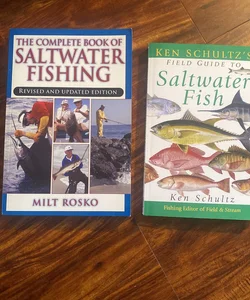 The Complete Book of Saltwater Fishing and Field Guids to Saltwater fish book bundle 