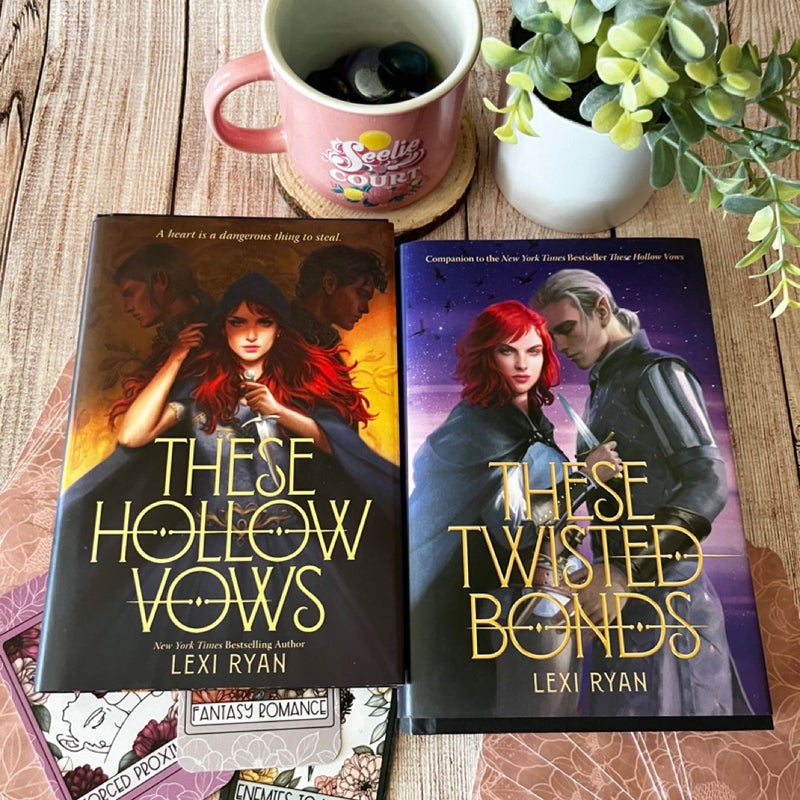 These Hollow Vows(Signed) & These Twisted Bonds (Tabbed/Annotated Duology) w/Seelie Court Mug