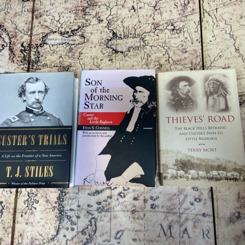 LOT of 3 Historical Hardcover books on General Custer