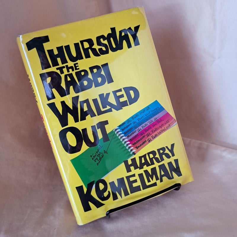 Thursday the Rabbi Walked Out FIRST EDITION