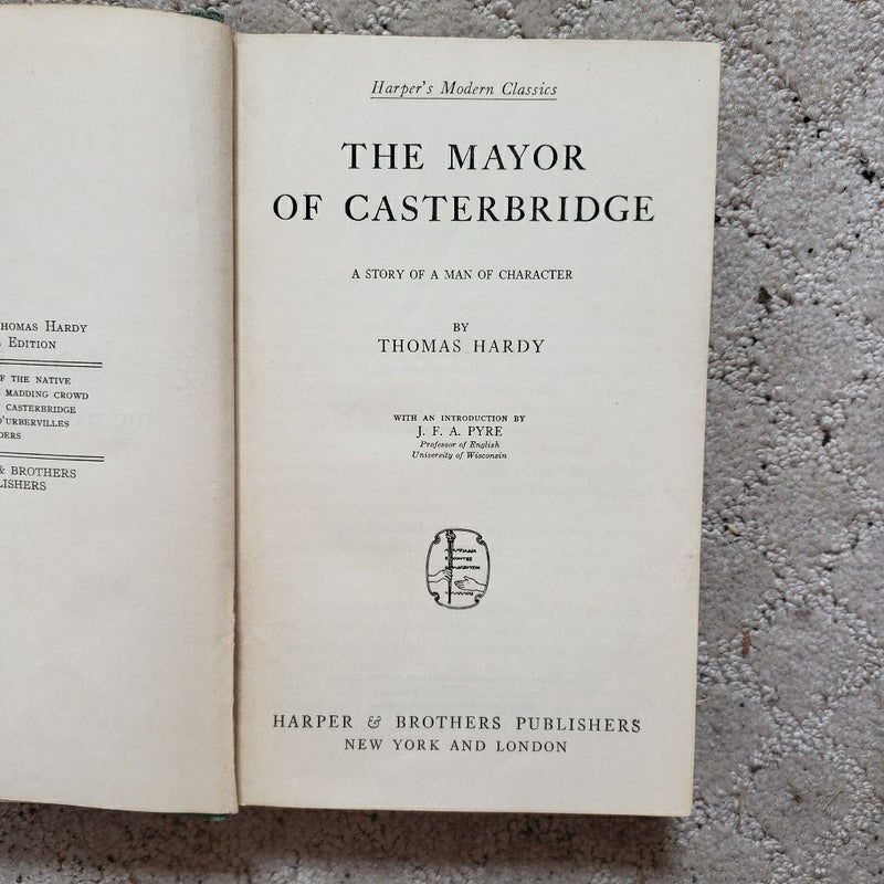 The Mayor of Casterbridge (Harper's Modern Classics Edition, 1922)