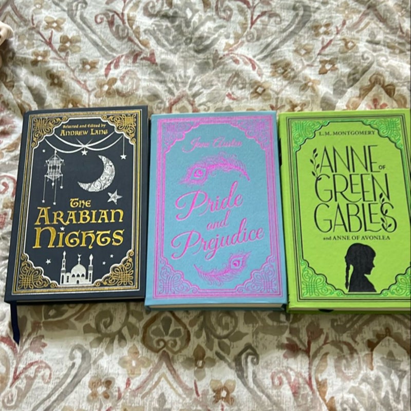 3 pack of classics books! Pride & Prejudice, Anne of Green Gables, and Arabian Nights