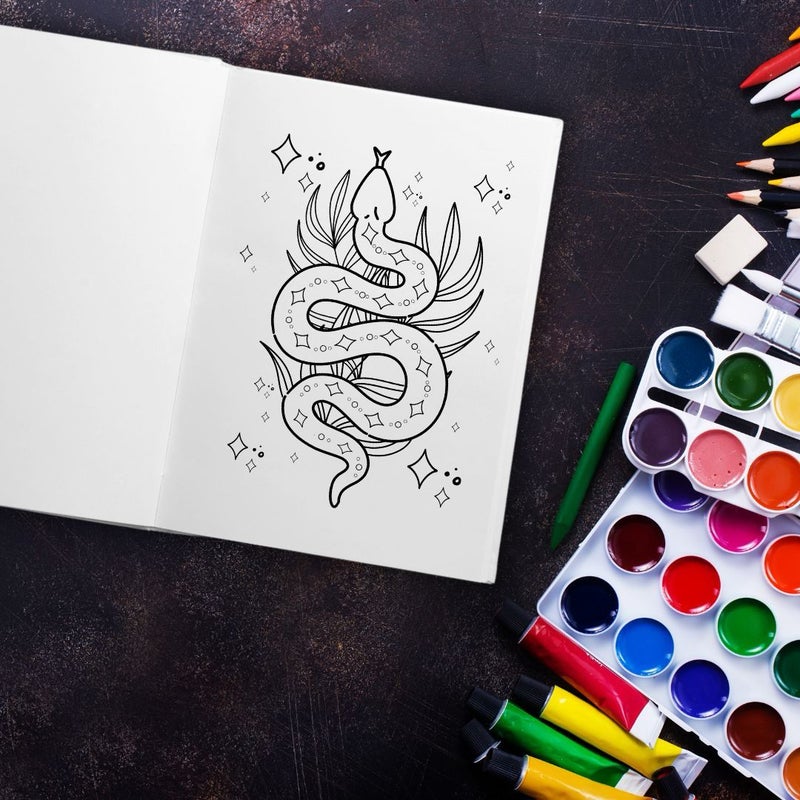 The Dark Academia Coloring Book, by Serafine Art and Design