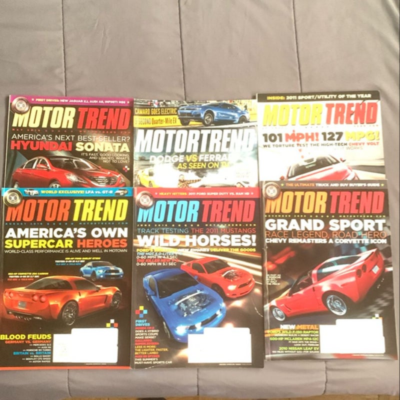 Motor Trend magazine lot of #6