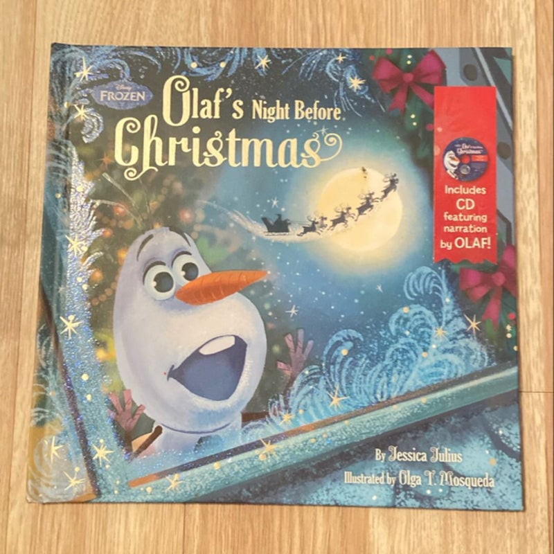 Frozen Olaf's Night Before Christmas Book and CD