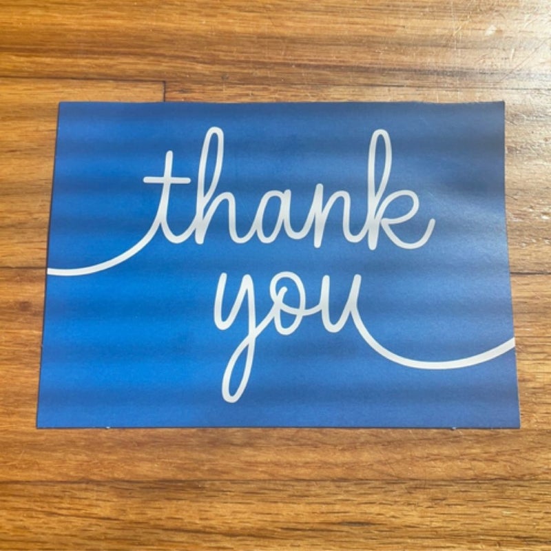 Blue Thank You Card