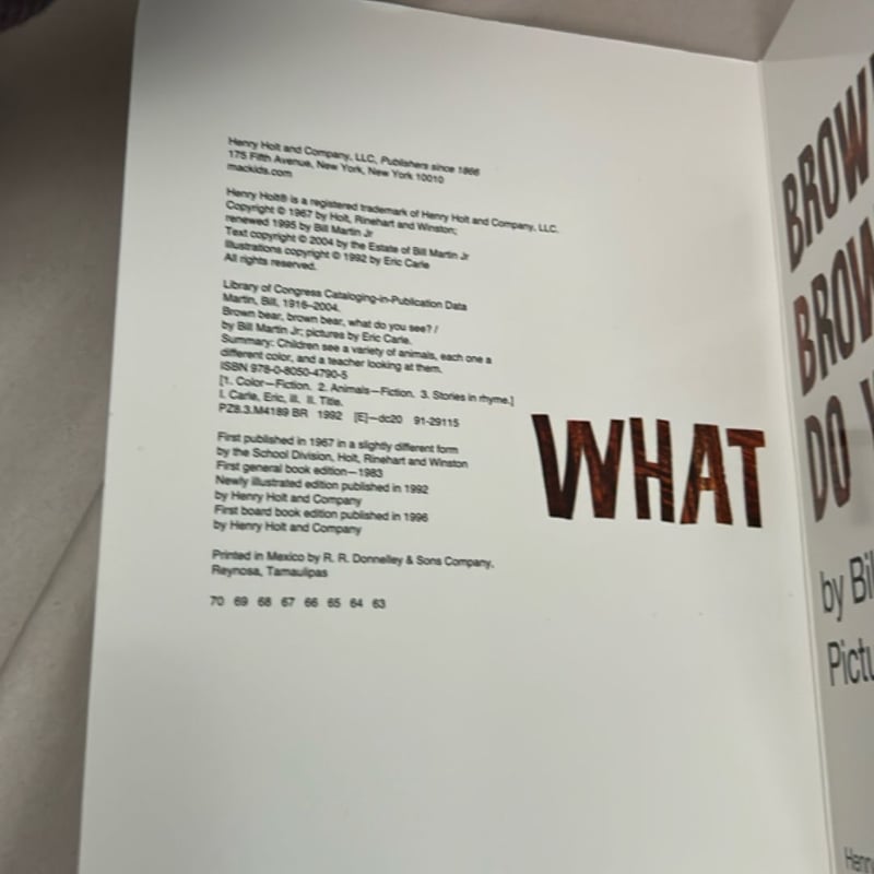 Brown Bear, Brown Bear, What Do You See?