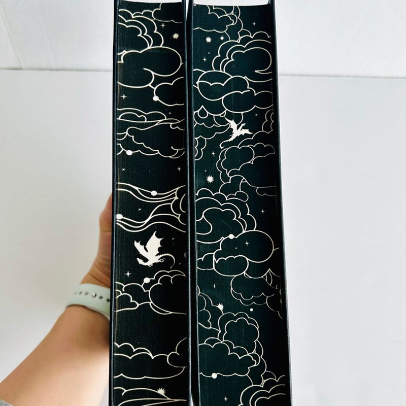 Waterstones Fourth Wing Iron Flame Set Sprayed Edges