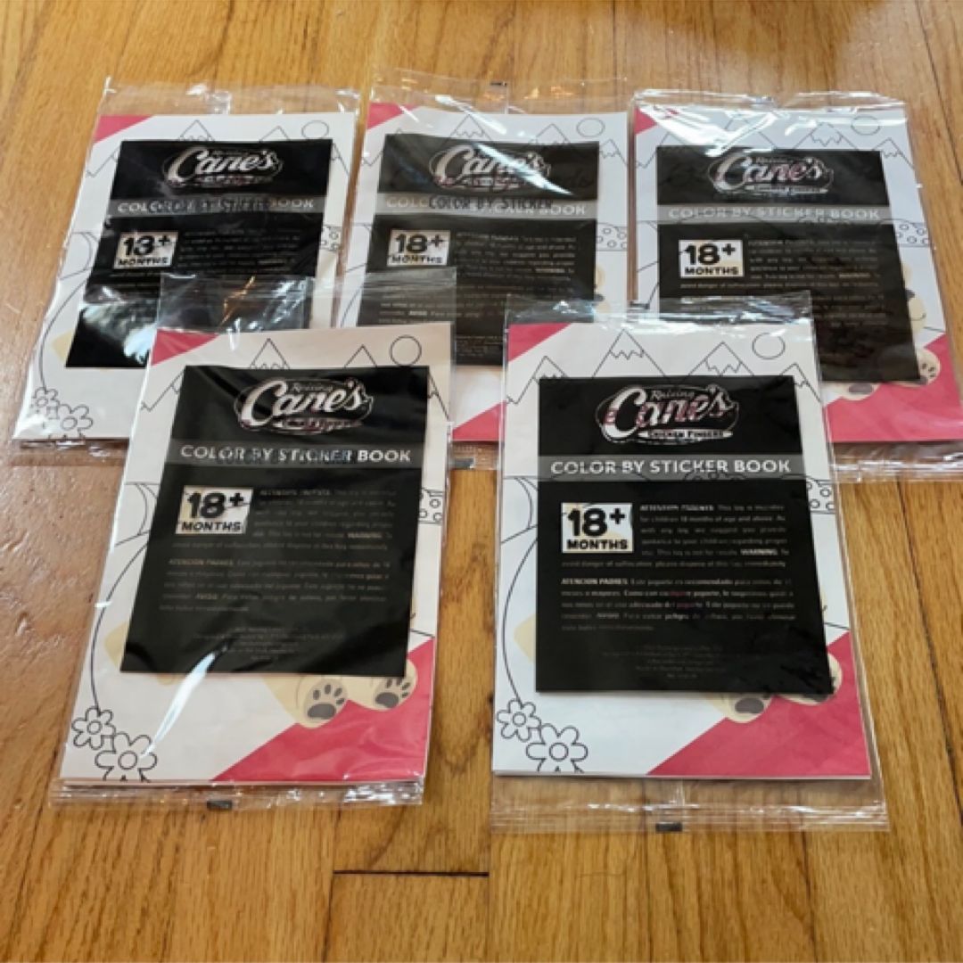 New Lot of 5 Color By Sticker Activity Books