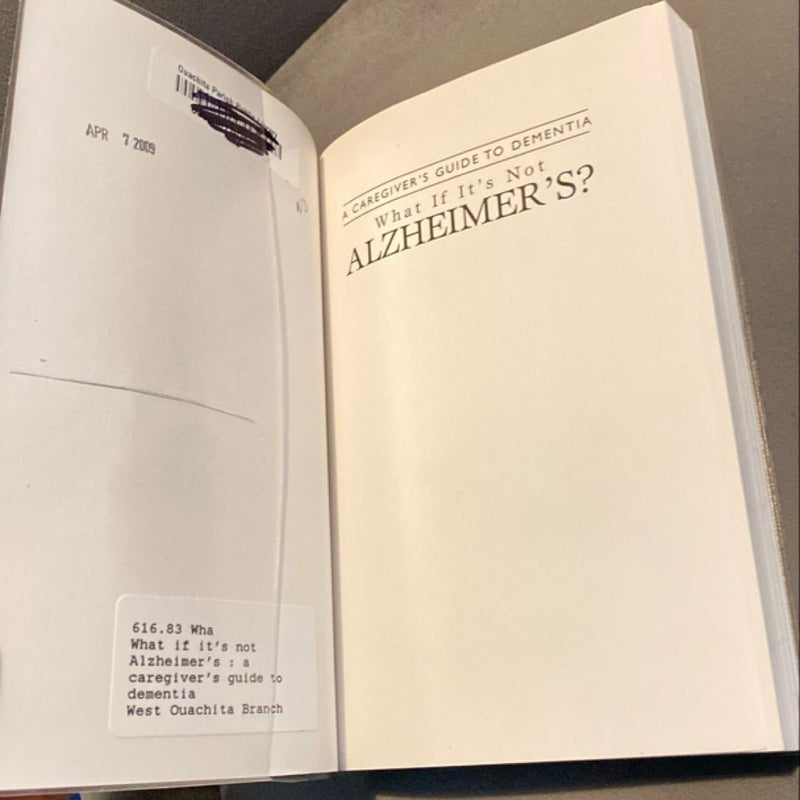 What If It's Not Alzheimer's?