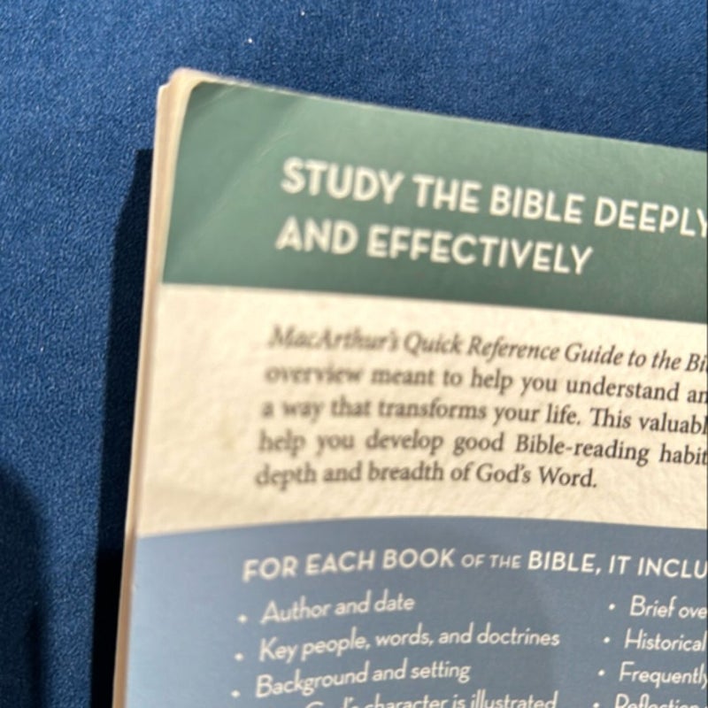 Macarthur's Quick Reference Guide to the Bible