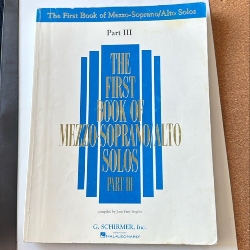 First Book of Mezzo-Soprano Solos - Part III