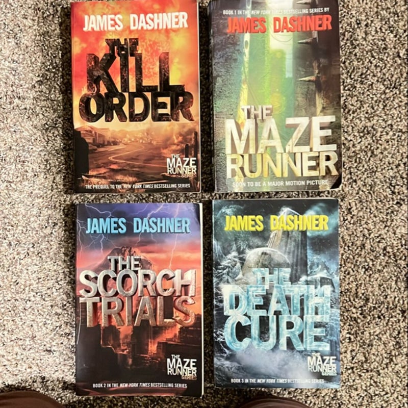 The Kill Order, The Maze Runner, The Scorch Trials, The Death Cure