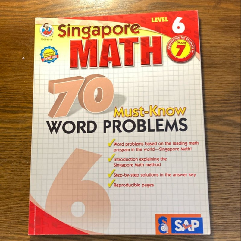 Singapore Mayh 70 Must-Know Word Problems Grade 7