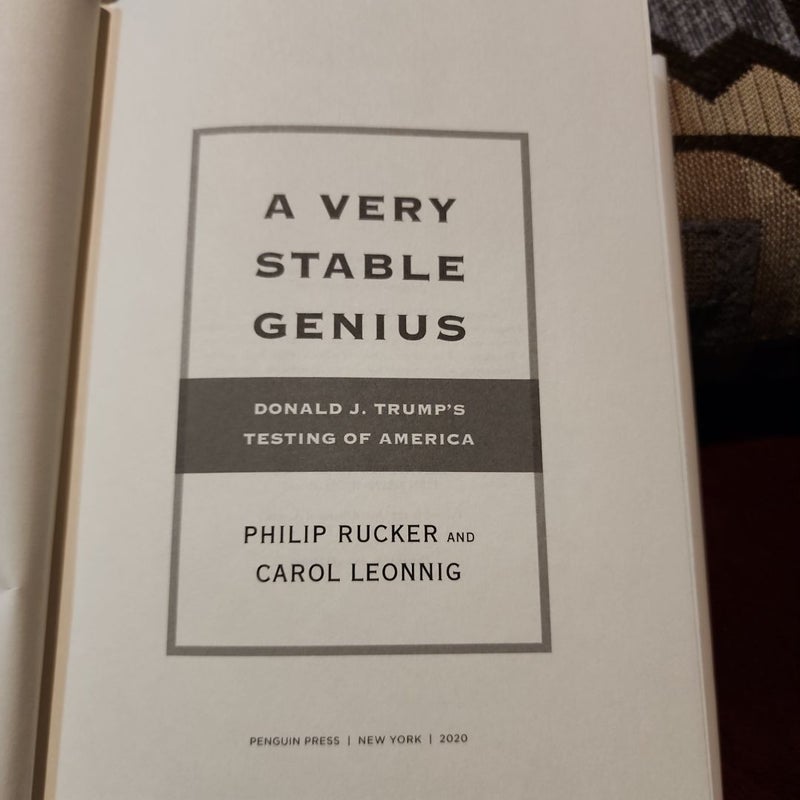 A Very Stable Genius
