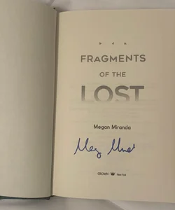 *Signed copy* Fragments of the Lost