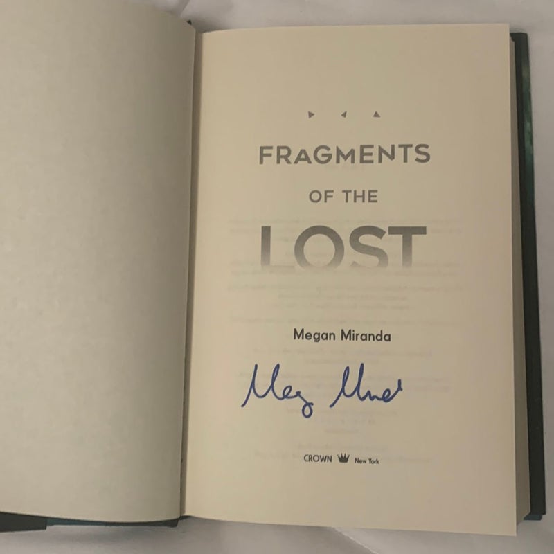 *Signed copy* Fragments of the Lost