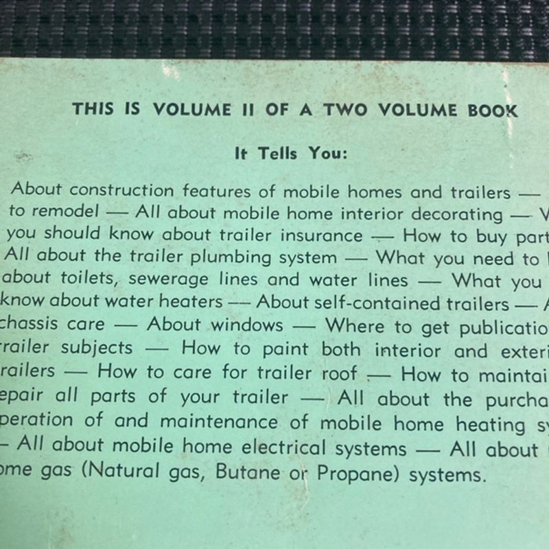 Mobile Home Manual -The Mobile Home How To Do It book   (Vintage 1961)