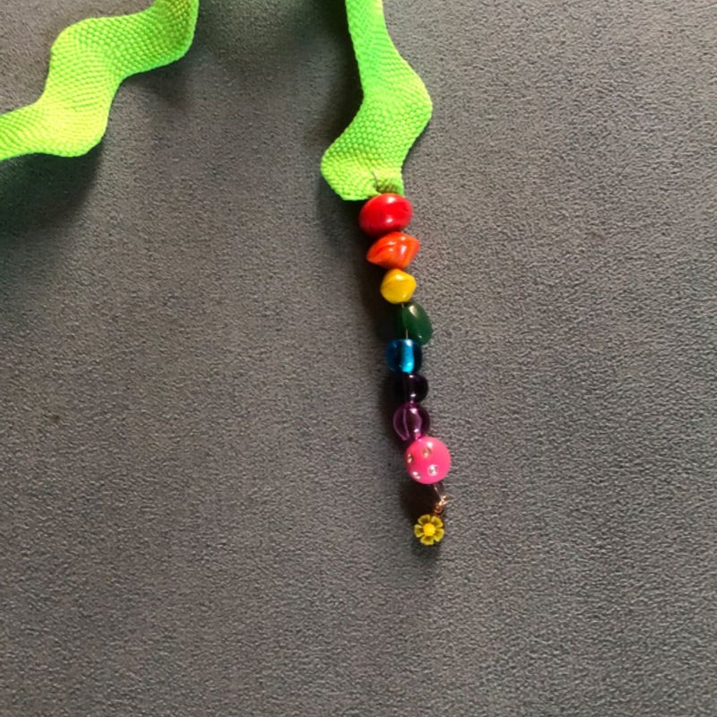 Handmade rainbow themed bookmark