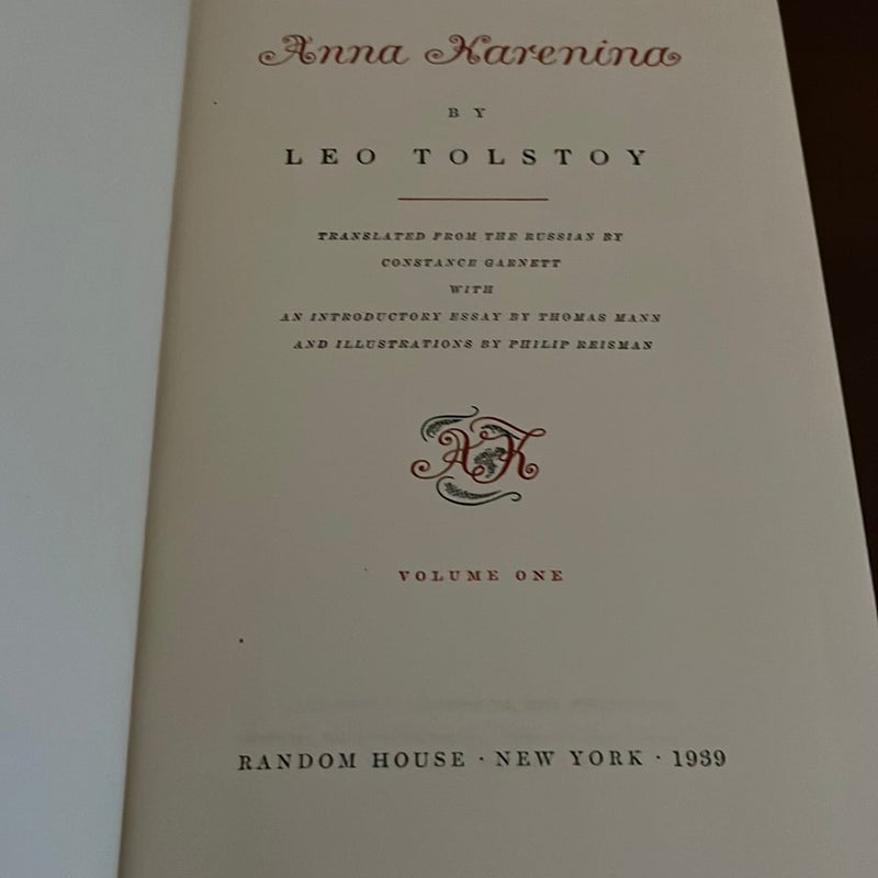 Anna Karenina-Vintage-1939-2 volumes-illustrated