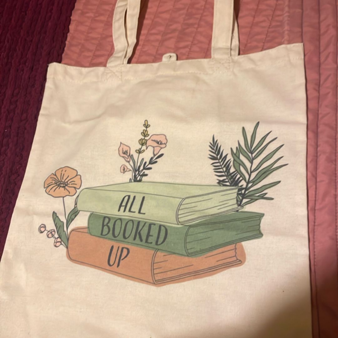 All Booked Up tote bag