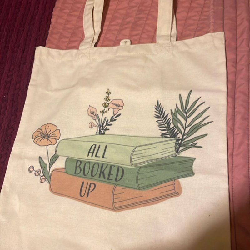 All Booked Up tote bag