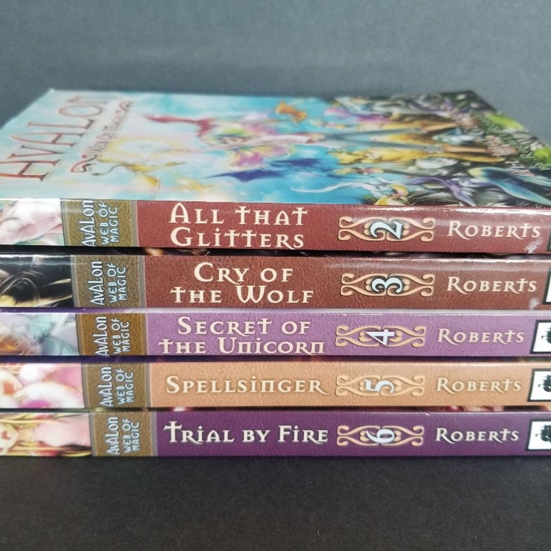 RARE 2008 "REVISED EDITIONS" SET OF AVALON WEB OF MAGIC BOOKS BY RACHEL ROBERTS